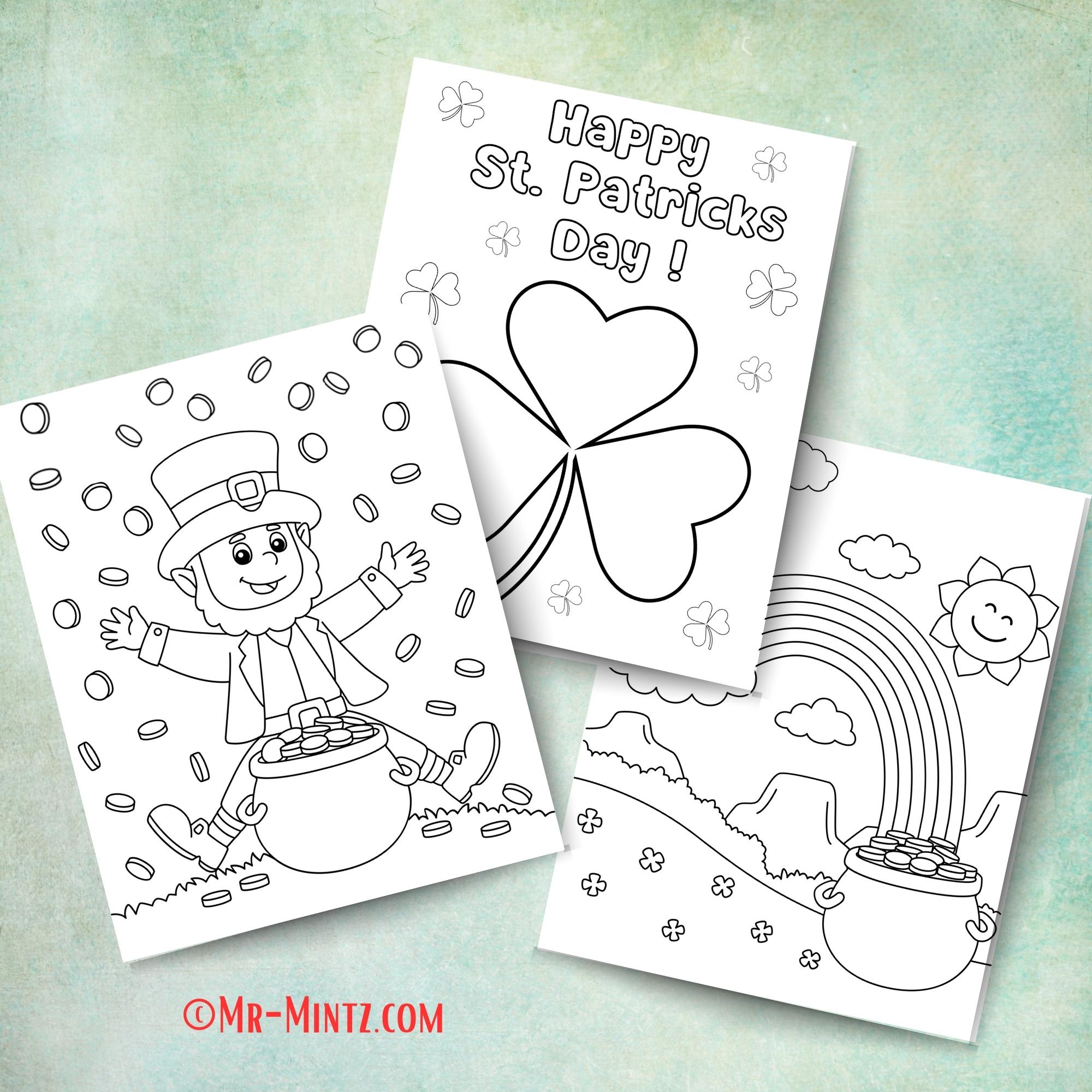 St patricks day coloring pages designs â mr mintz crafts