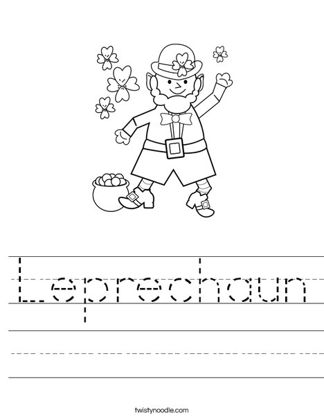 Leprechaun worksheet