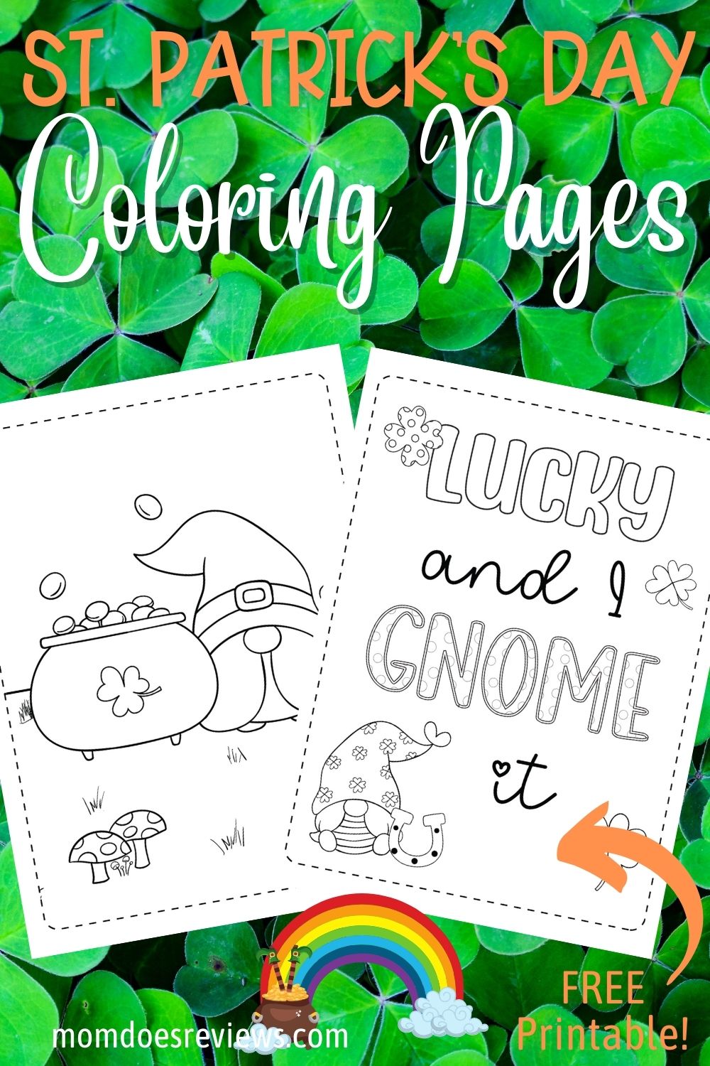 St patricks day gnome coloring pages