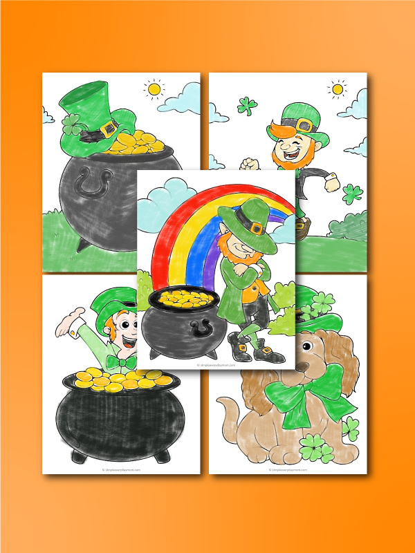 Leprechaun coloring pages for kids freebie