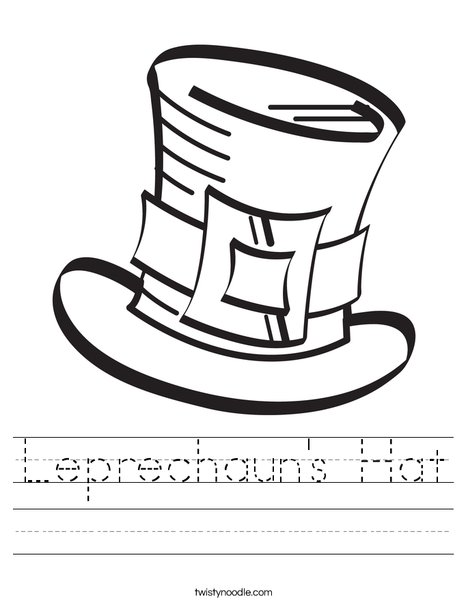 Leprechauns hat worksheet