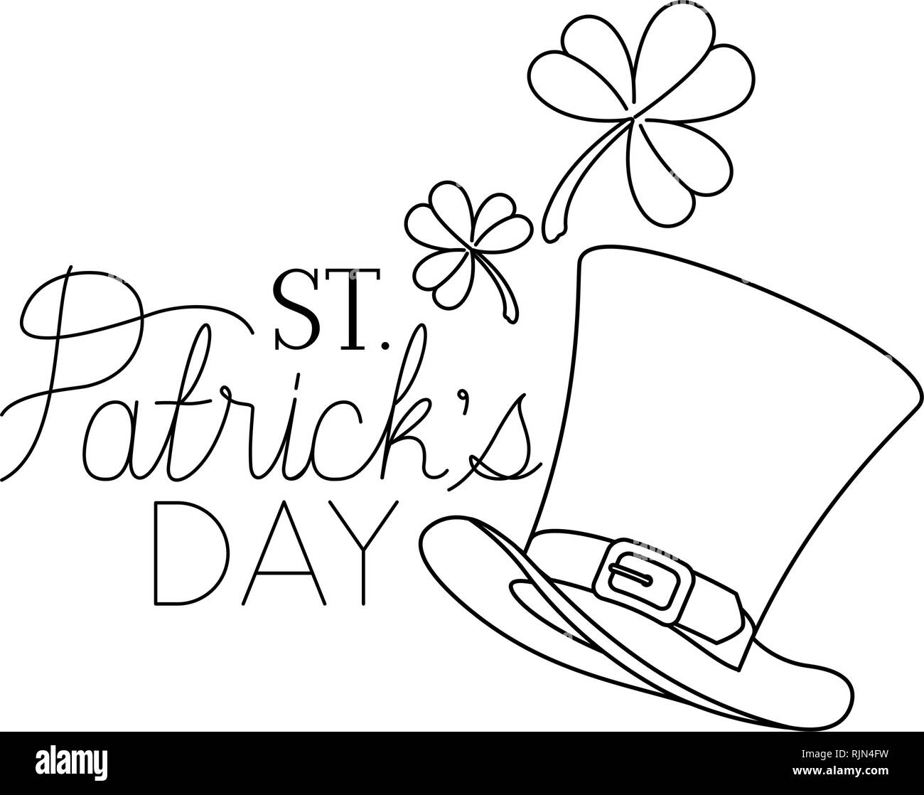 Leprechaun hat black and white stock photos images