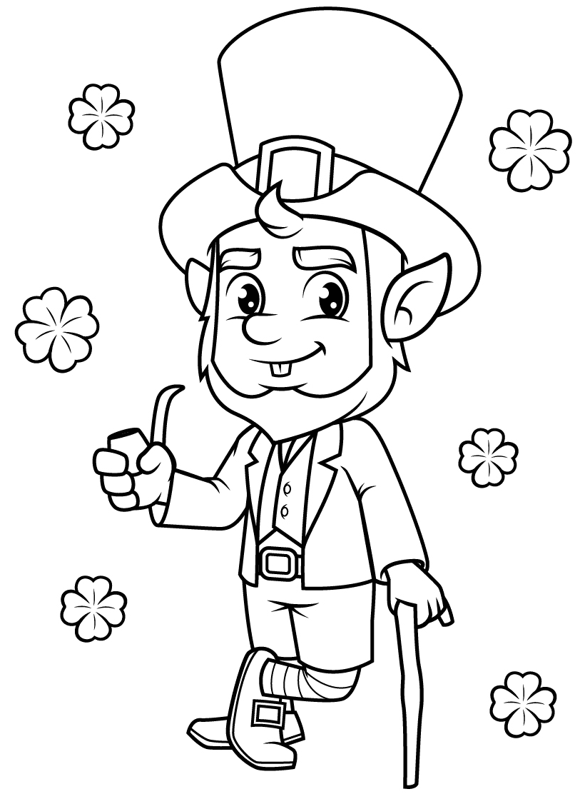 Leprechaun coloring pages printable for free download