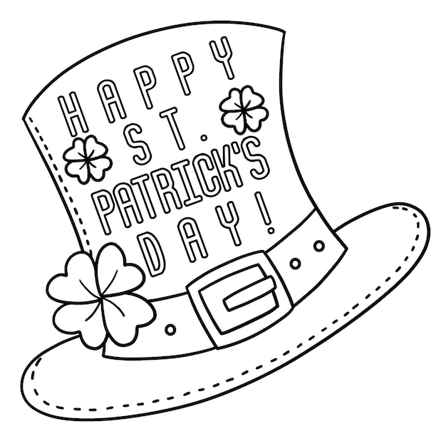 Premium vector happy saint patricks day leprechaun hat isolated