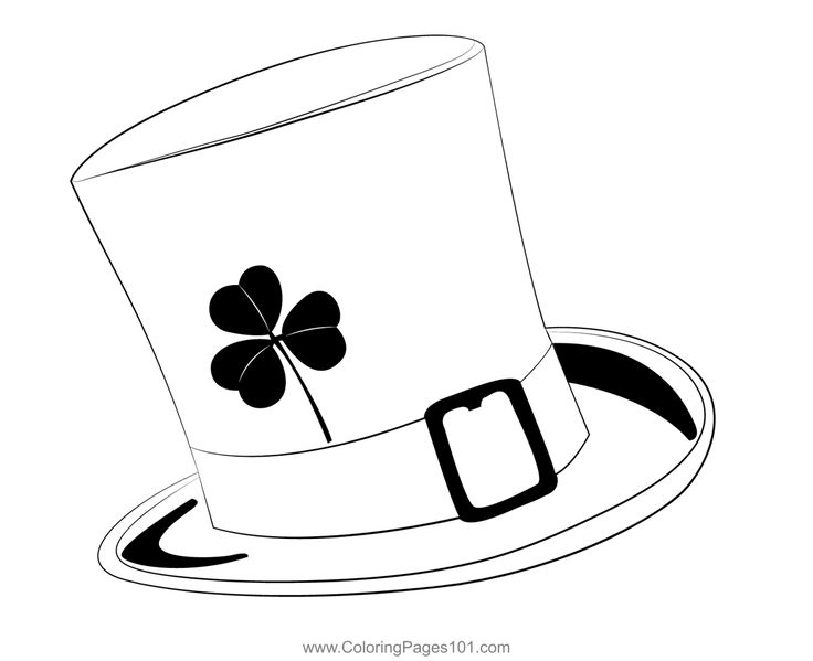 St pattys day hat coloring page in st pattys day coloring pages st pattys