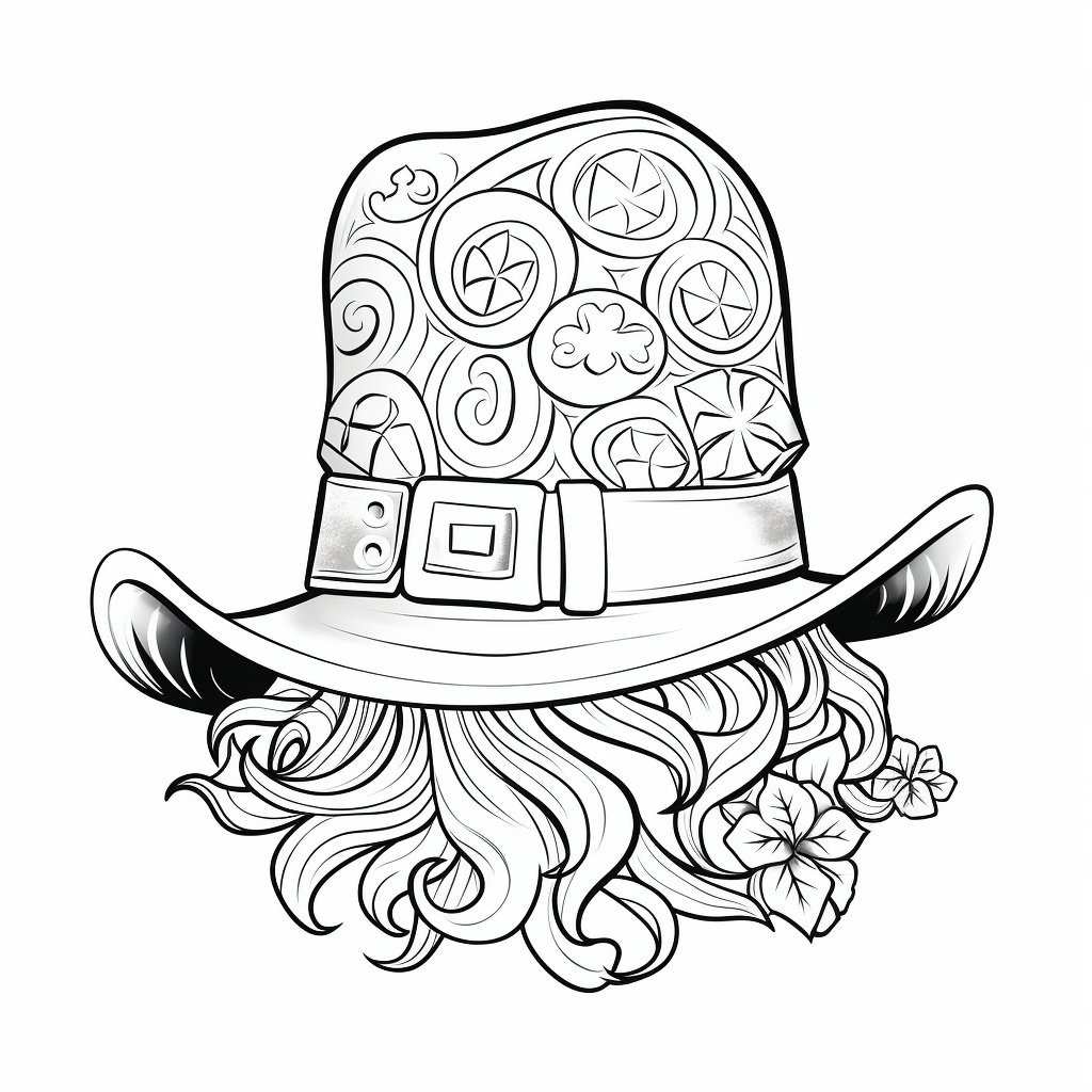 Leprechaun hat coloring pages