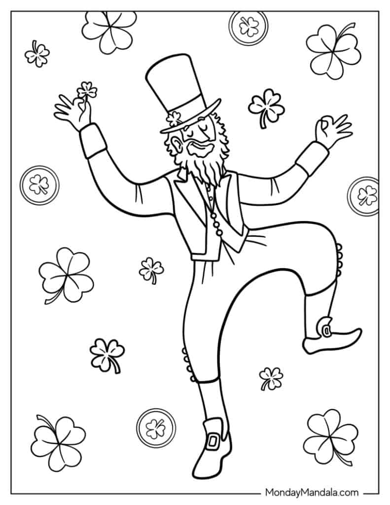 St patricks day coloring pages free pdf printables