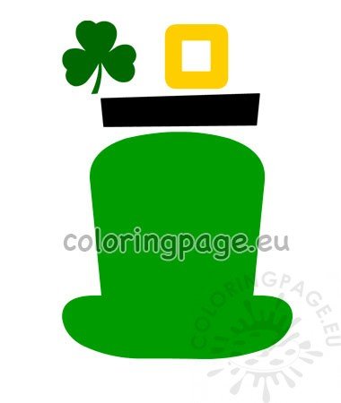 Paper craft leprechaun hat template coloring page