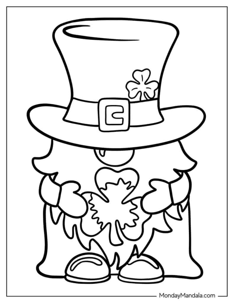 St patricks day coloring pages free pdf printables