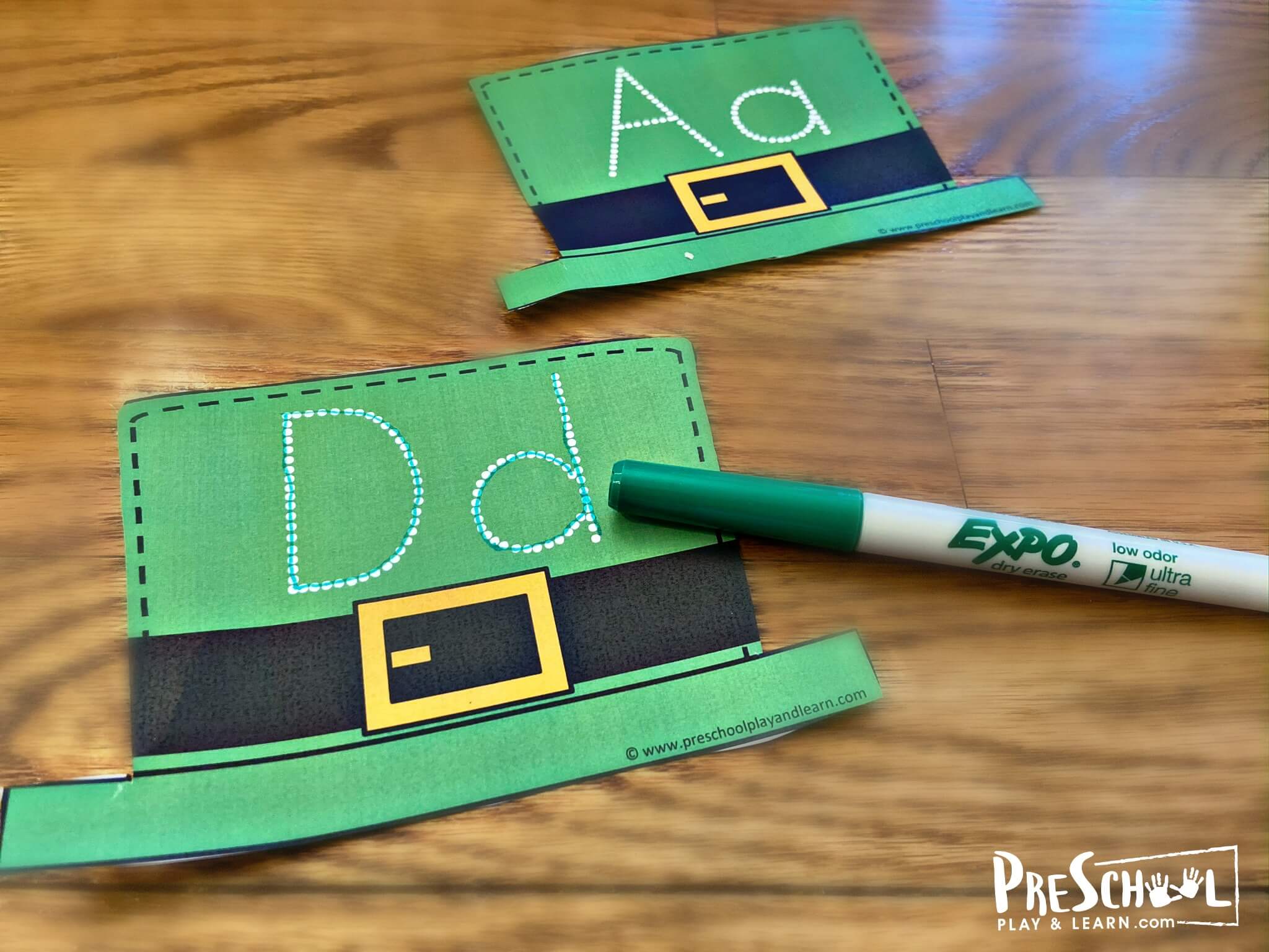 Ð leprechaun hat letter tracing with free printable