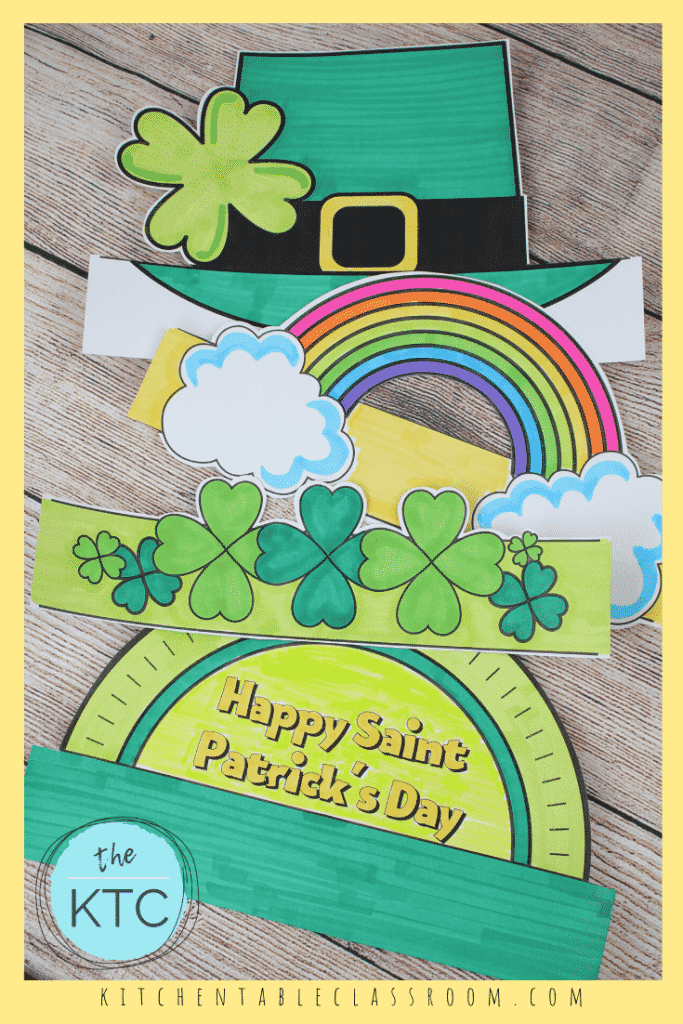 St patricks day hats to print color wear