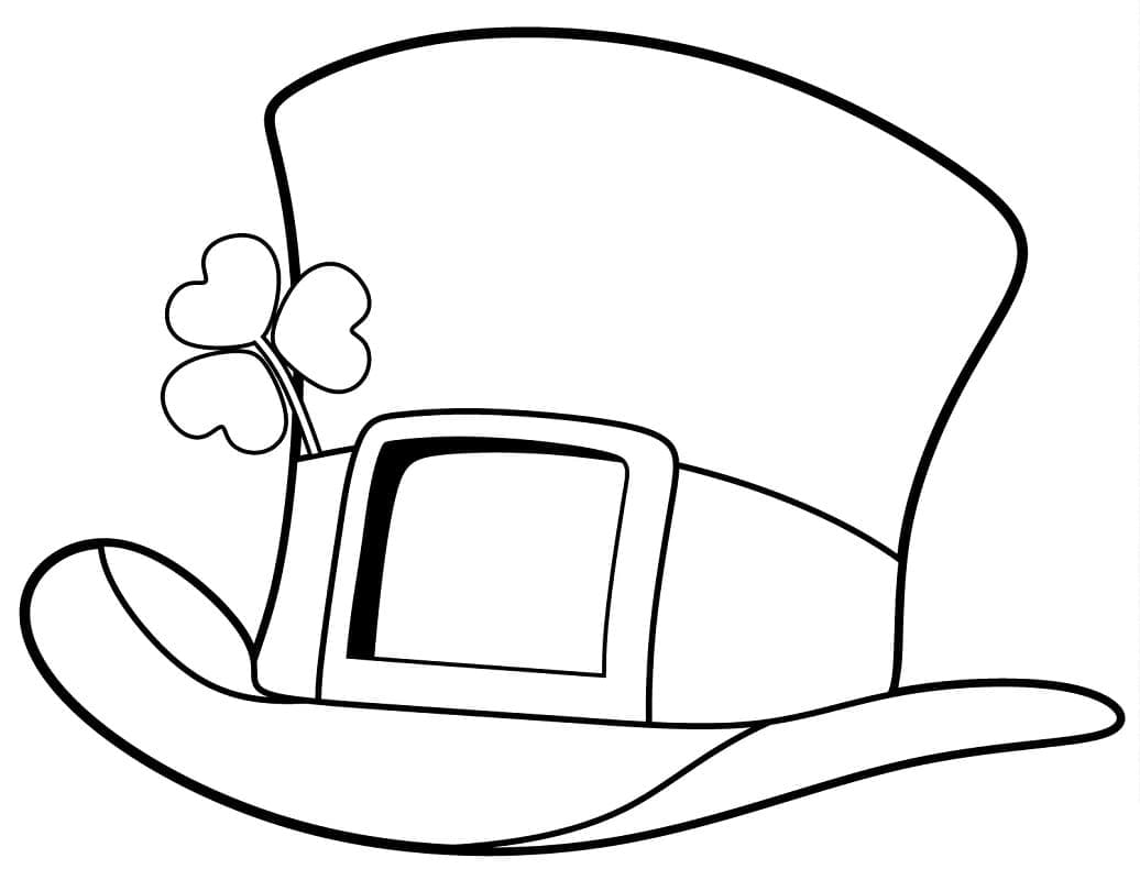 Leprechaun hat coloring page