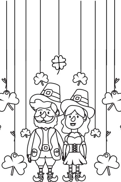 Cute leprechaun coloring pages