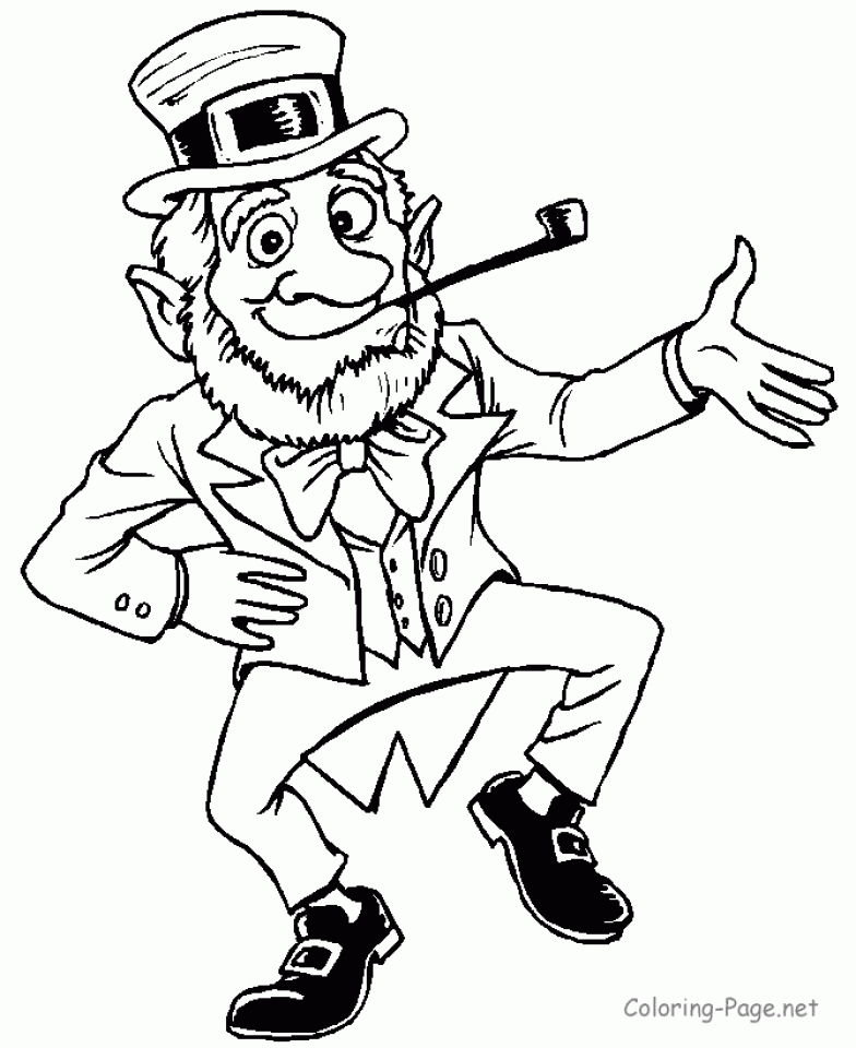 Get this free leprechaun coloring pages srxq