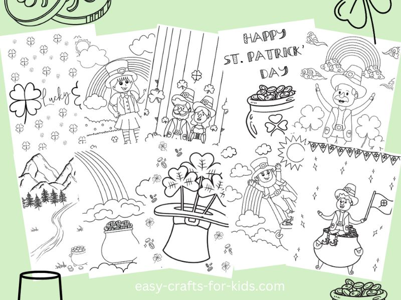 Cute leprechaun coloring pages