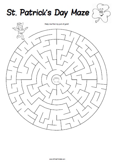 St patricks day maze â free printable