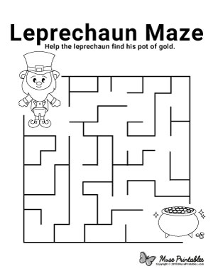 Free printable st patricks day mazes