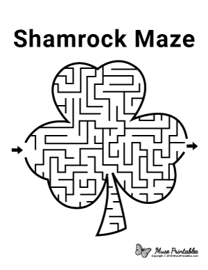 Free printable st patricks day mazes