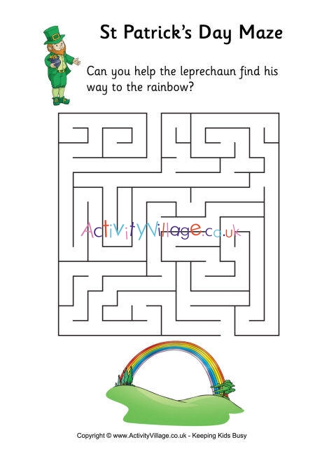 St patricks day maze