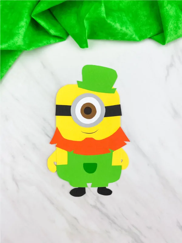 Leprechaun minion craft for kids free template