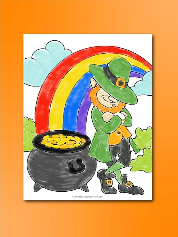 Leprechaun coloring pages for kids freebie