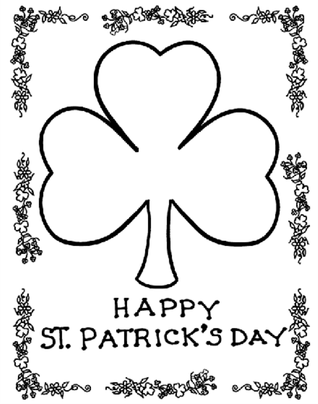 St patricks day printable coloring pages for adults kids