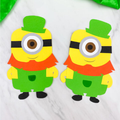 Leprechaun minion craft for kids free template