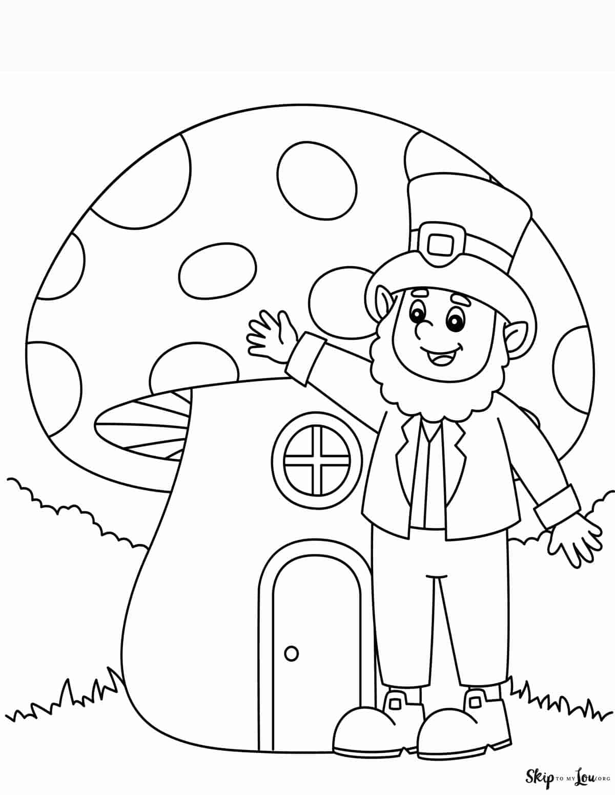 Leprechaun coloring pages skip to my lou