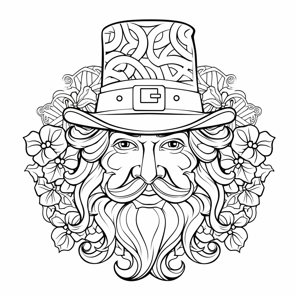 Leprechaun hat coloring pages