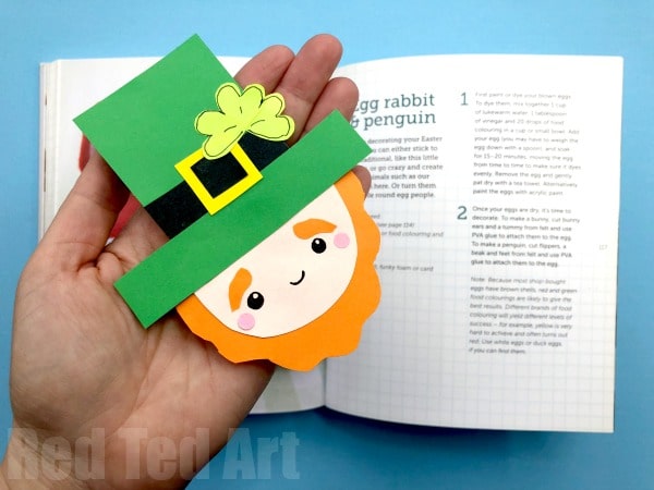 Leprechaun corner bookmark for st paddys day