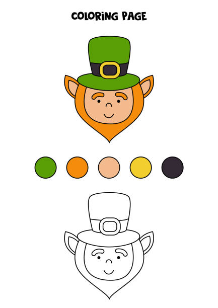 Leprechaun outline stock photos pictures royalty