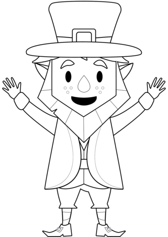 Leprechaun coloring page free printable coloring pages