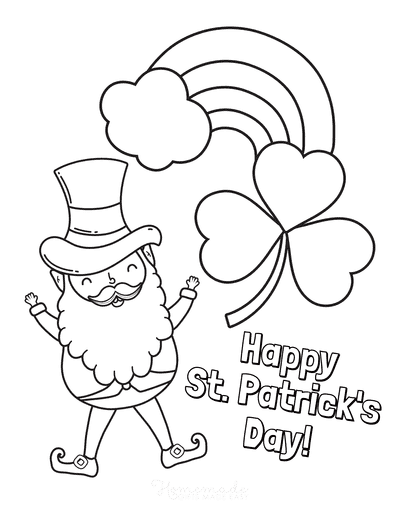 Free st patricks day coloring pages for kids adults