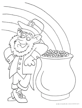 Leprechaun coloring page â