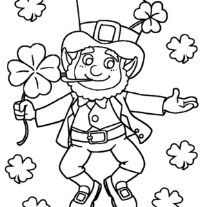 Leprechaun coloring pages printable for free download