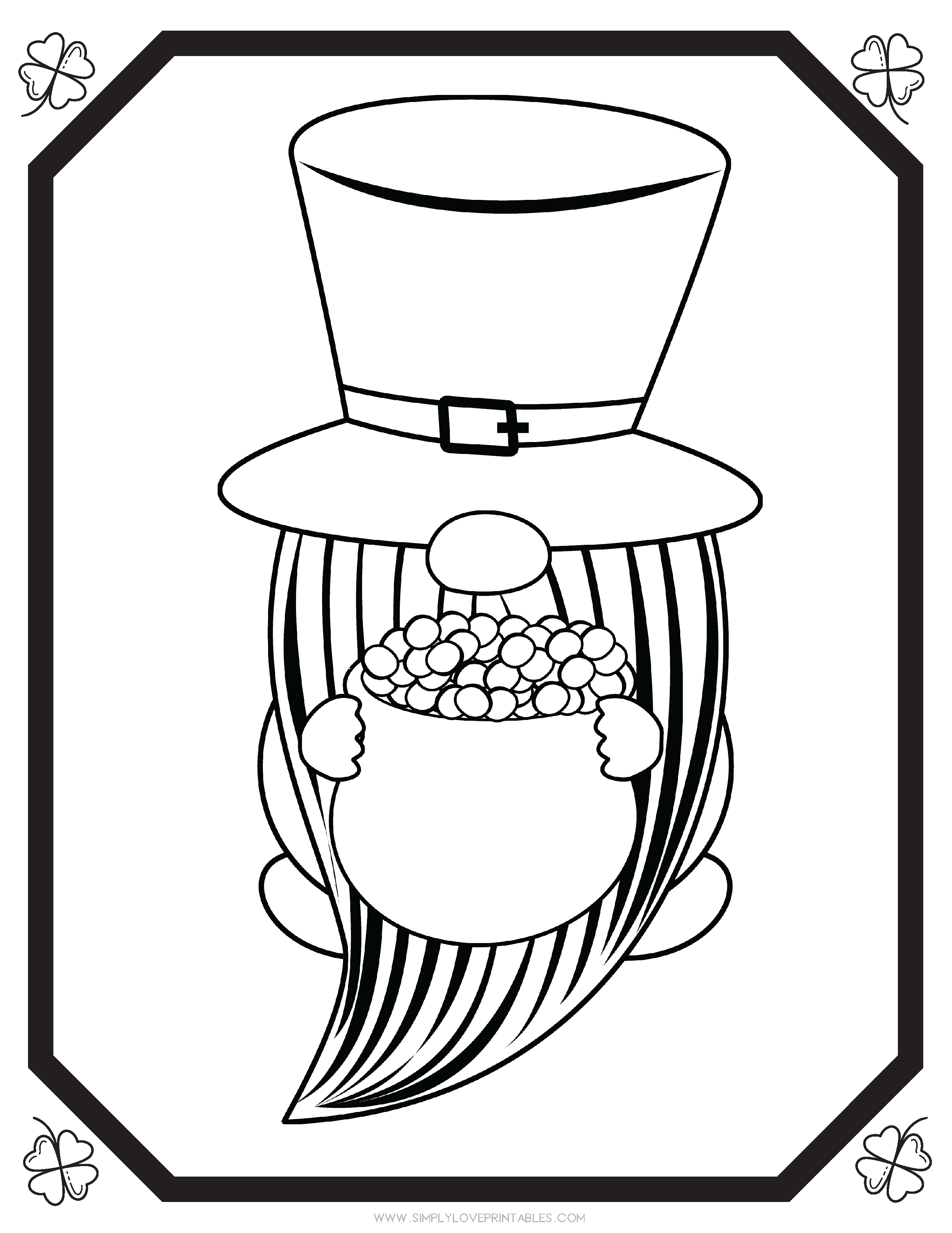 Free st patricks day coloring page printables