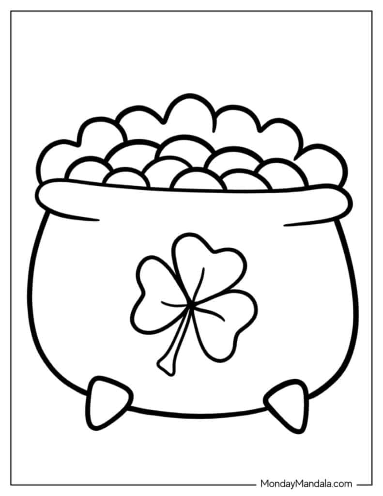 St patricks day coloring pages free pdf printables