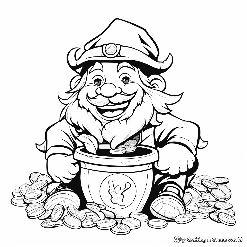 Pot of gold coloring pages