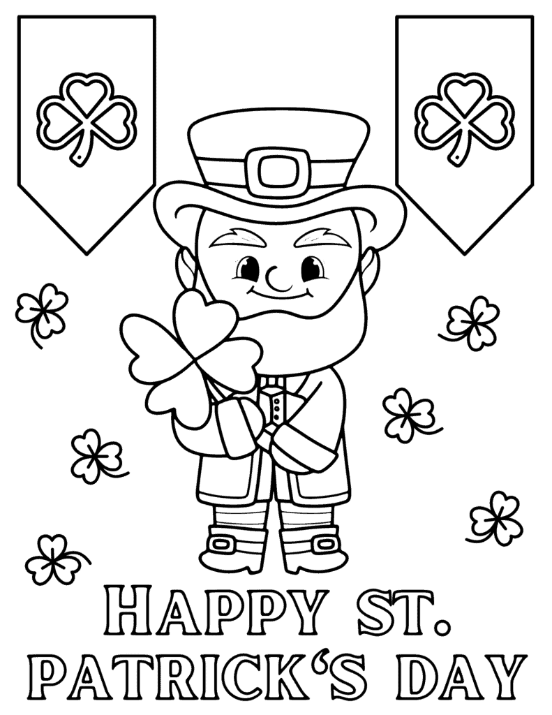 Free st patricks day coloring pages for kids