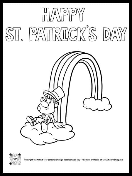 Happy st patricks day coloring page free homeschool deals