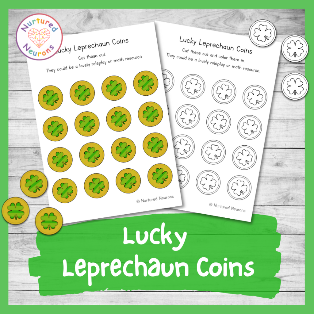 Printable leprechaun coins