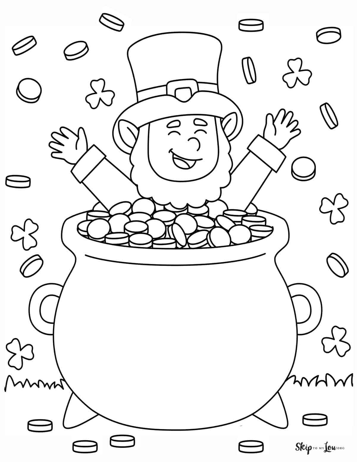 Leprechaun coloring pages skip to my lou