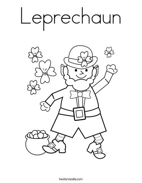 Leprechaun coloring page