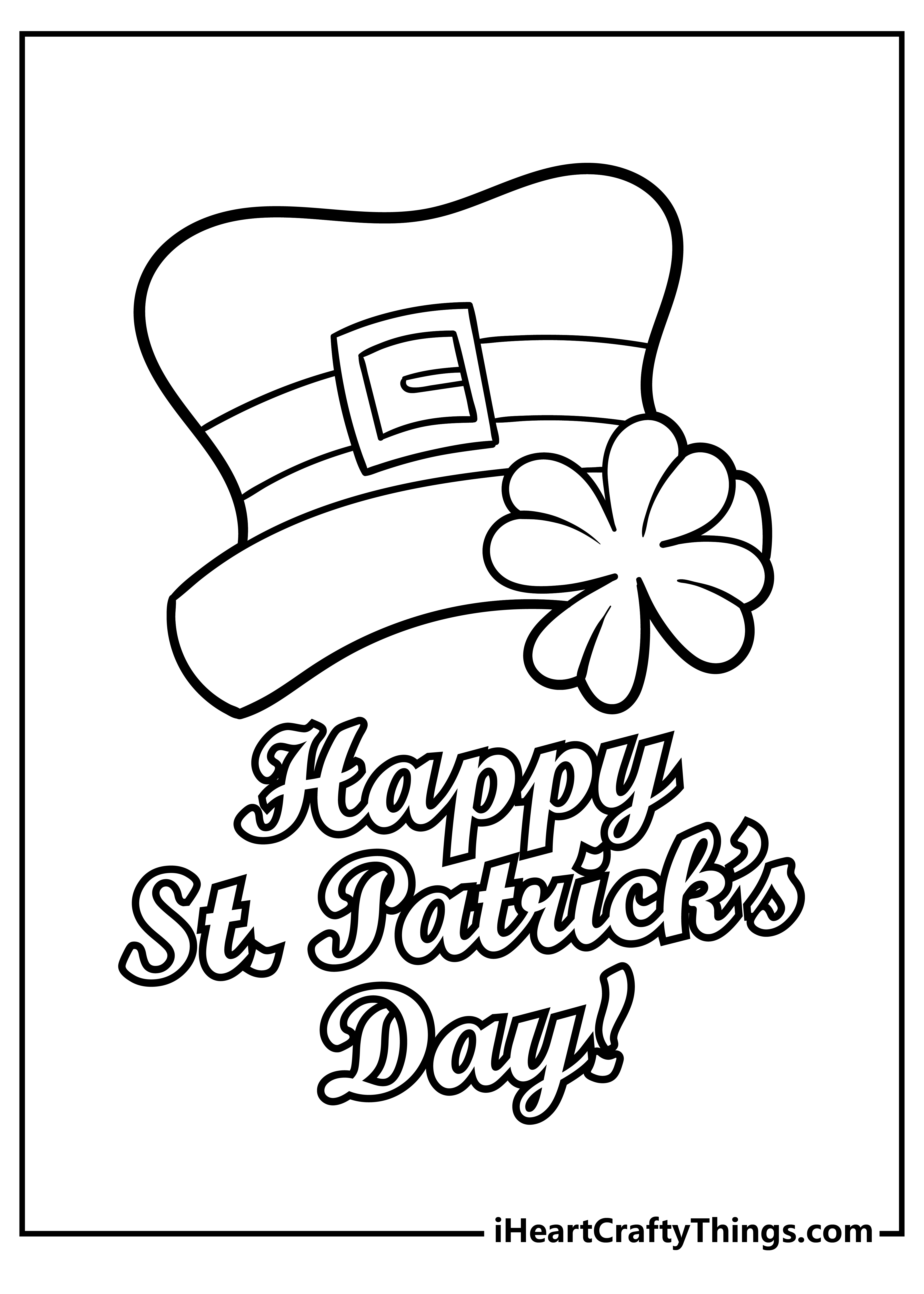 St patricks day coloring pages free printables