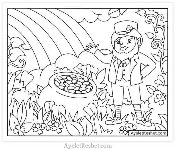 Printable st patricks day coloring page puzzle