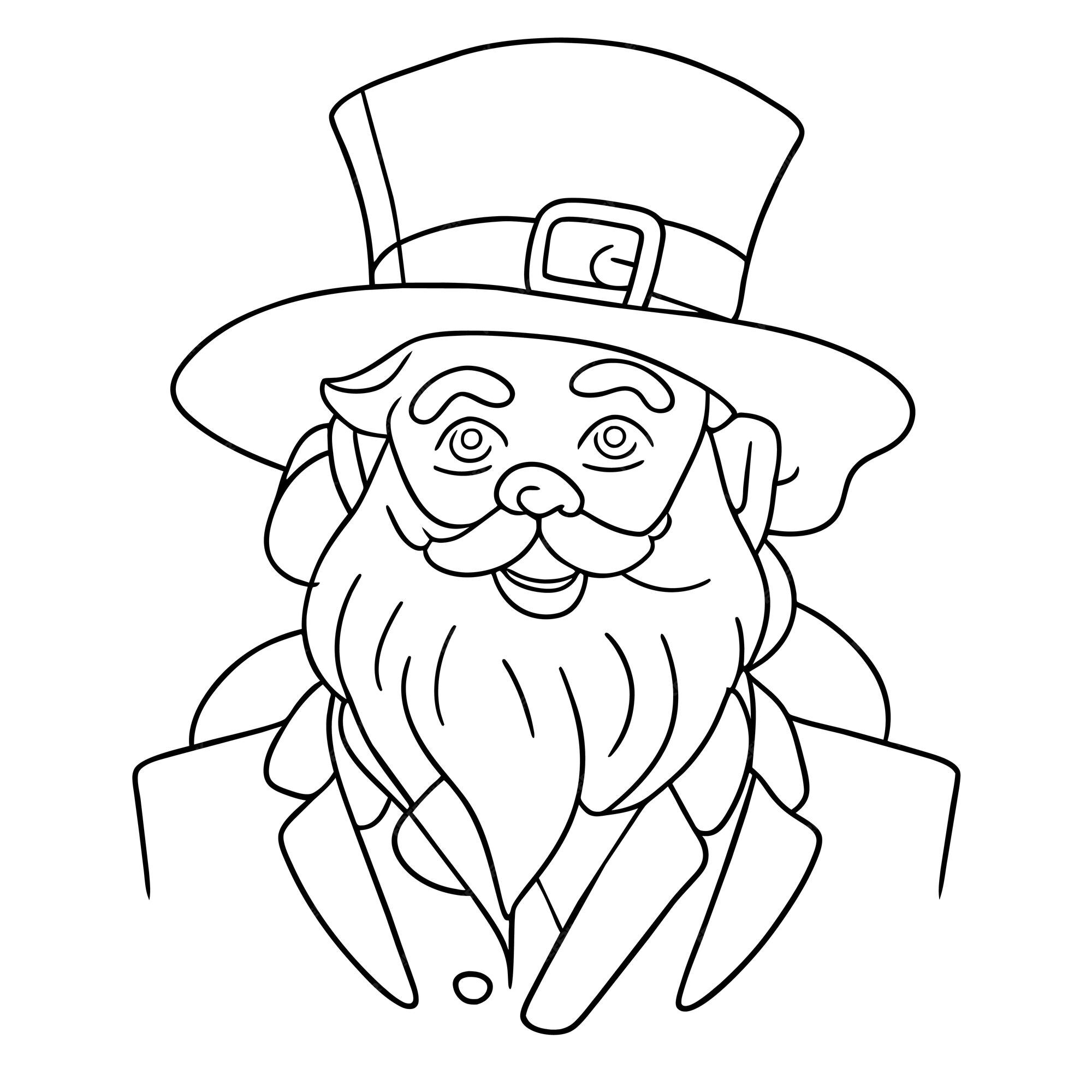 Premium vector saint patrick day leprechaun green hand drawn cartoon sticker icon concept isolated illustration