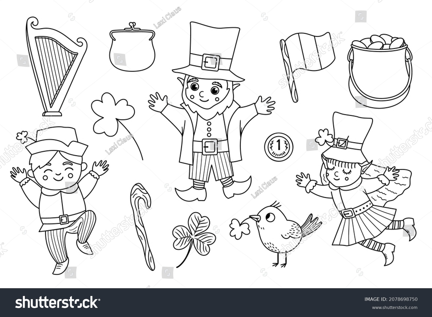 Leprechaun outline images stock photos d objects vectors