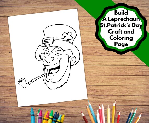 Build a leprechaun printable st patricks day craft leprechaun kids craft and decoration