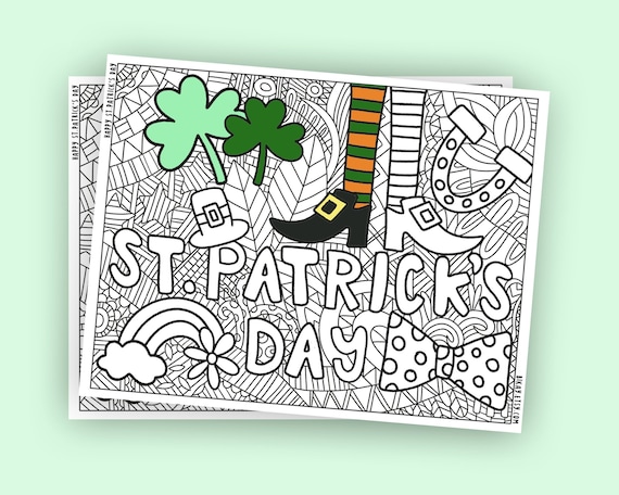 St patricks day coloring pages printable adult coloring book coloring pages for kids coloring pages pdf