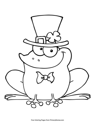 Leprechaun frog coloring page â free printable pdf from